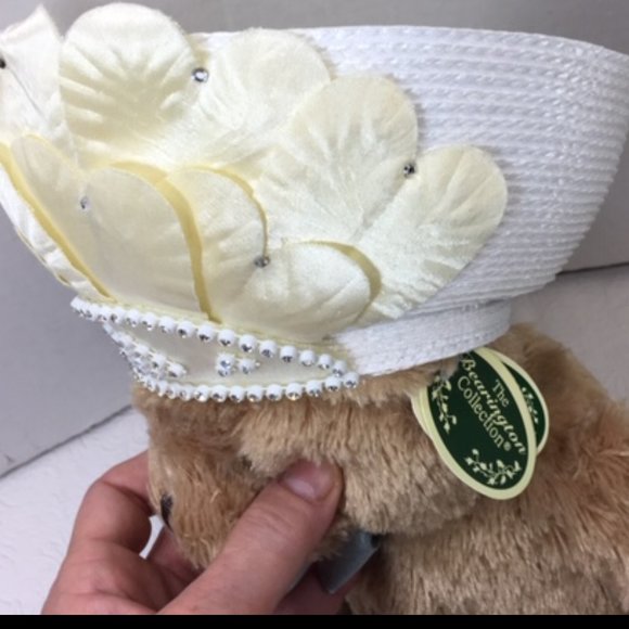 VTG White Fancy Doll Mannequin Stuffed Animal Derby Hat by Ann Marie Small - Picture 7 of 15